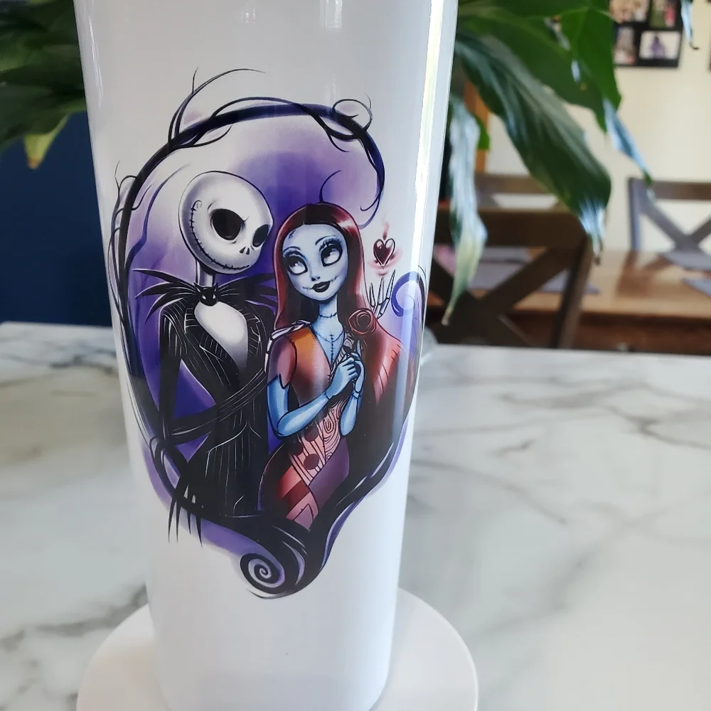 Jack & Sally Nightmare Before Christmas 22oz Tumbler 🎉sale